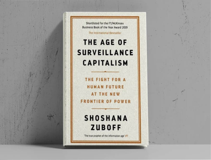 The Age of Surveillance Capitalism book cover.