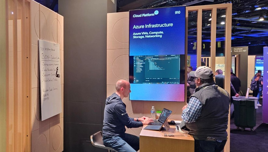 Azure Infrastructure booth in the Hub area.