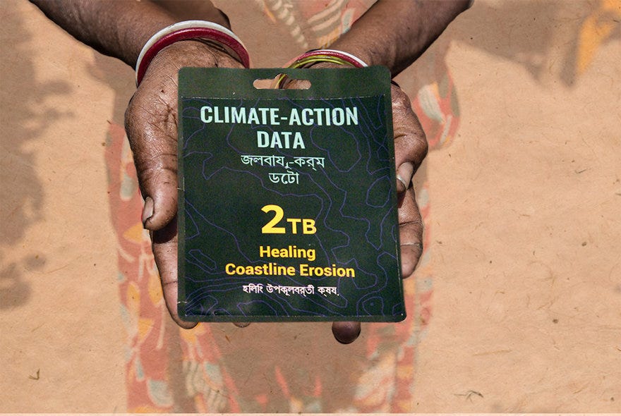 Climate action data packages Collection of the hypothetical data packages from this world exhibits their interpretation of th