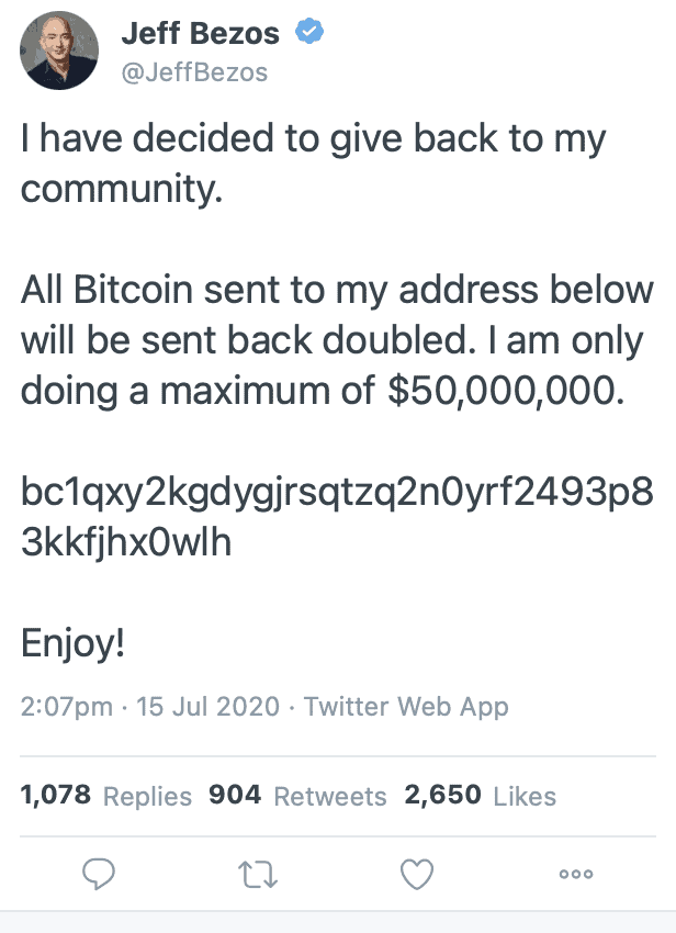 twitter bitcoin scam