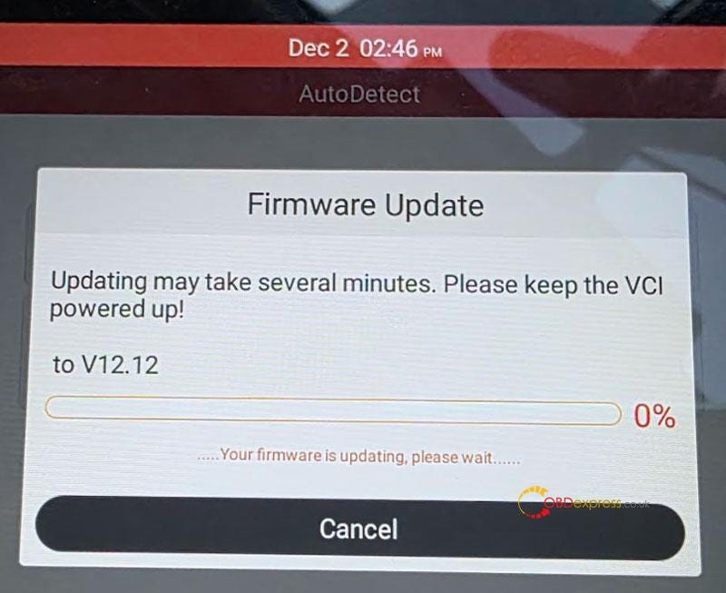 Fixed Launch CRP909 CRP919 V12.12 Firmware Update Failed