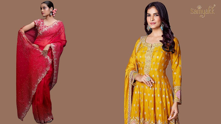 Top Trending Sarees and Salwar Suits online at Samyakk