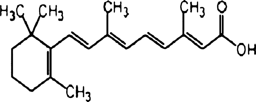 Tretinoin being a sound cure for Acne in mild, moderate, and severe categories, which can be used on the skin or in the body, is a good medication. Tretinoin may also be employed together with other drugs, carrying systemic treatment of acute promyelocytic leukemia (APL). Retinoic acid with the molecular weight of 142,5 Da, a form of vitamin A, is a medicine namely retinoid that belongs to its own class.