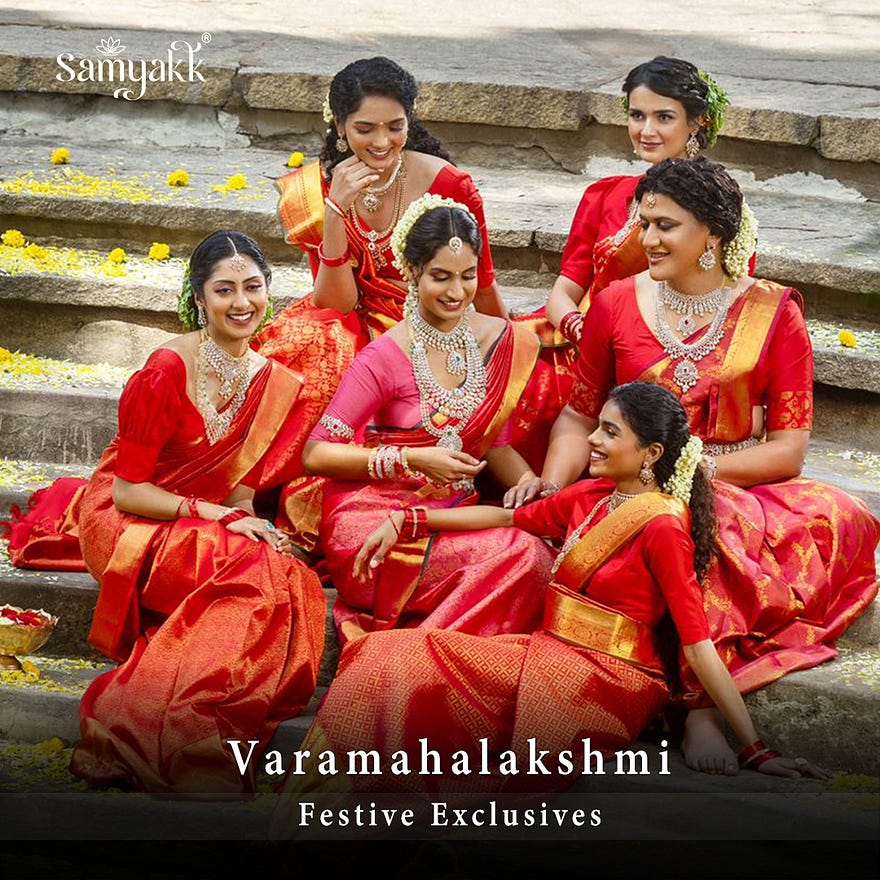 Explore Latest Silk Sarees for Varamahalakshmi Festival by Samyakk