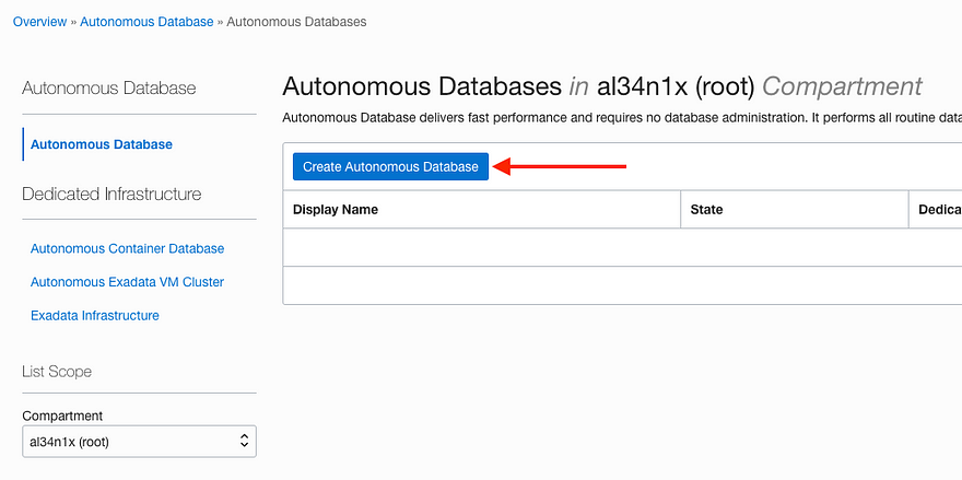 Connecting your notebook to an Oracle Autonomous Database instance