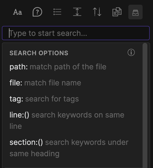 Search option