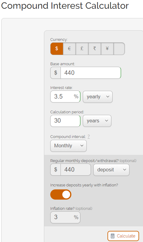 Compounding Interest Calculator