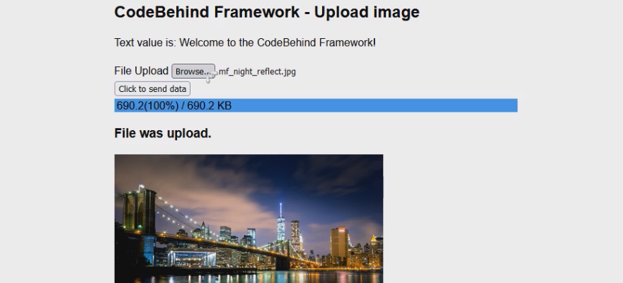 Upload Image by WebForms Core Technology