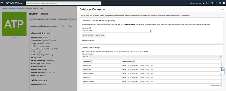 Connecting your notebook to an Oracle Autonomous Database instance