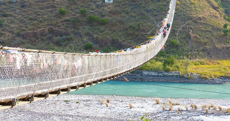 Explore Suspension Bridge during Bhutan Package Tour from Mumbai