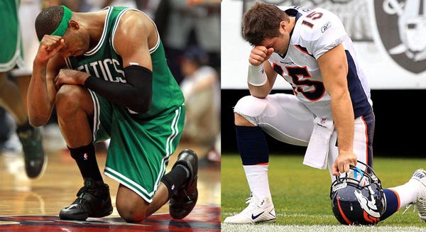 Paul Pierce Tebowing