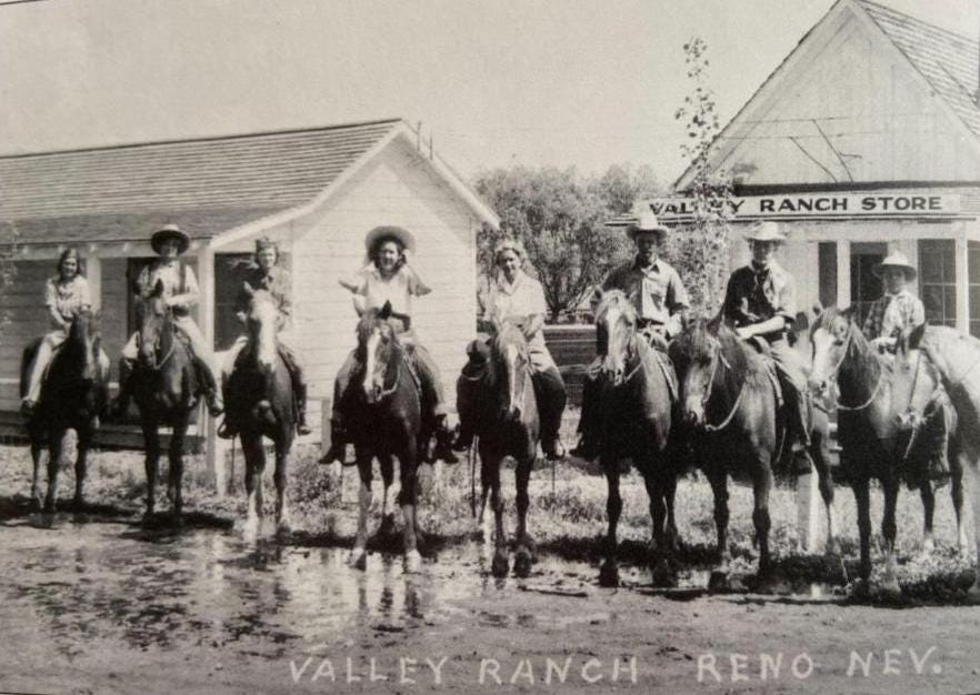 Valley Ranch Dude Ranch in 1940. Reno, NV