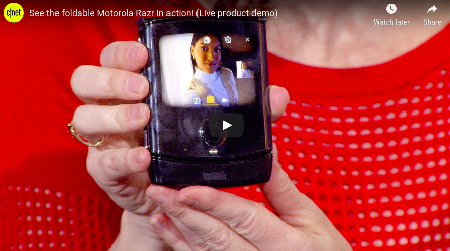 CNET Motorola Razr marketing product demo