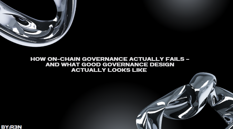 How On-Chain Governance Actually Fails,And What Good Governance Design Actually Looks Like.