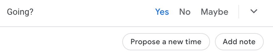 Next to the “Yes” “No” “Maybe” responses at the bottom of the calendar even there is a downward arrow, which when clicked reveals the propose a new time button