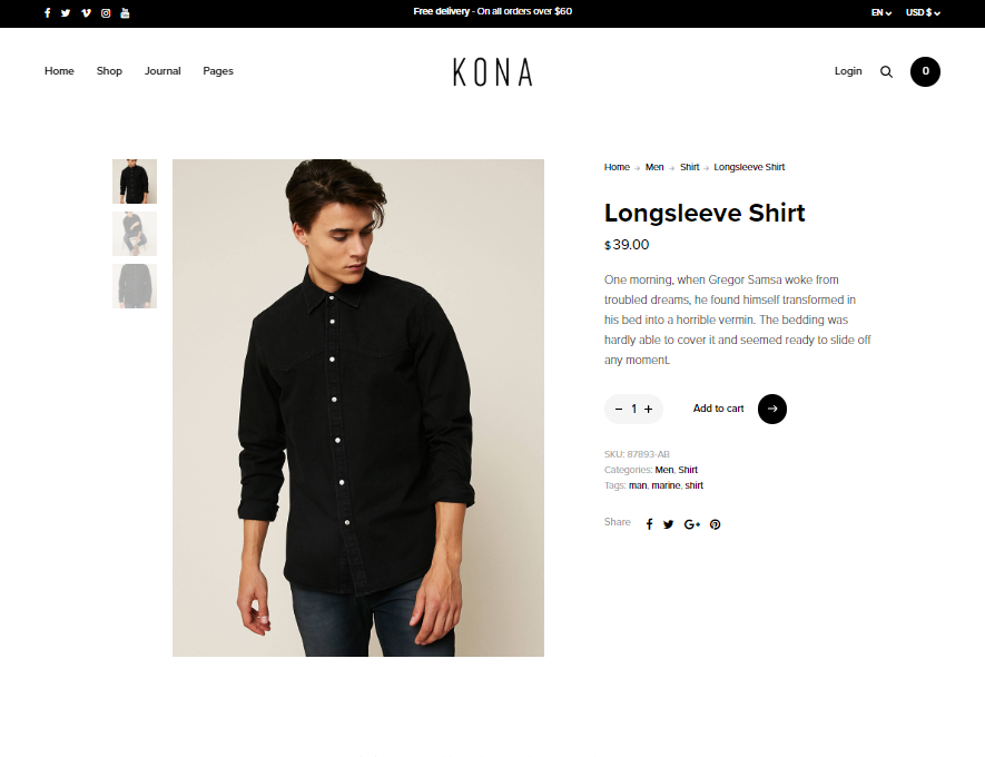 Kona — product website templates