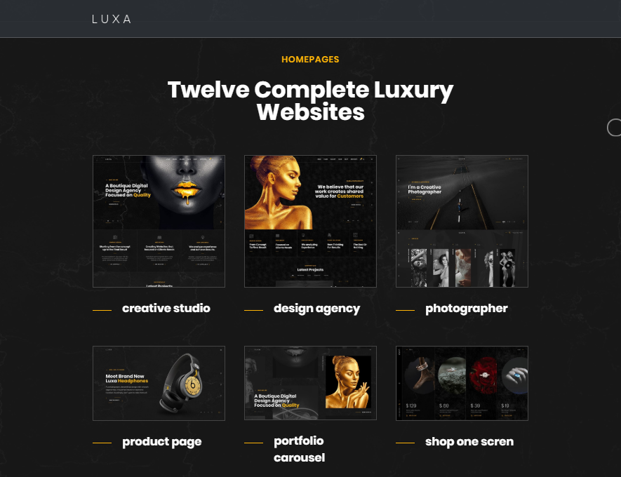 Luxa — Multipurpose website templates