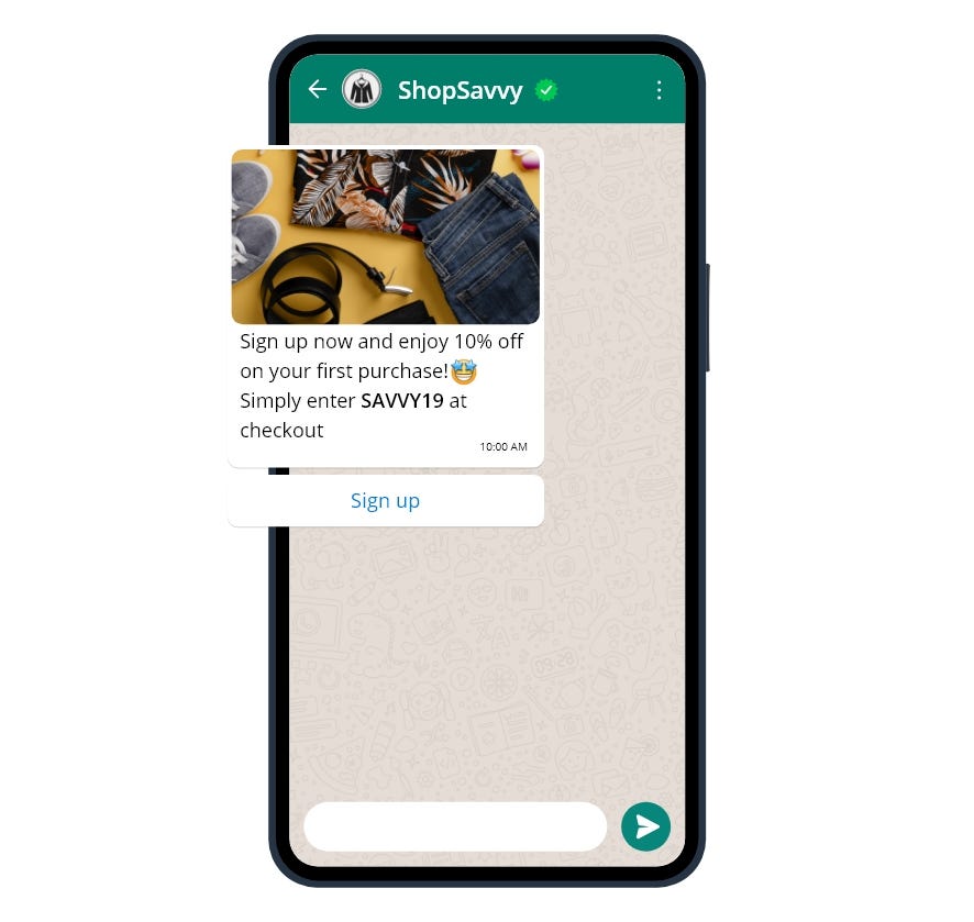 Auto-send promotional messages on WhatsApp