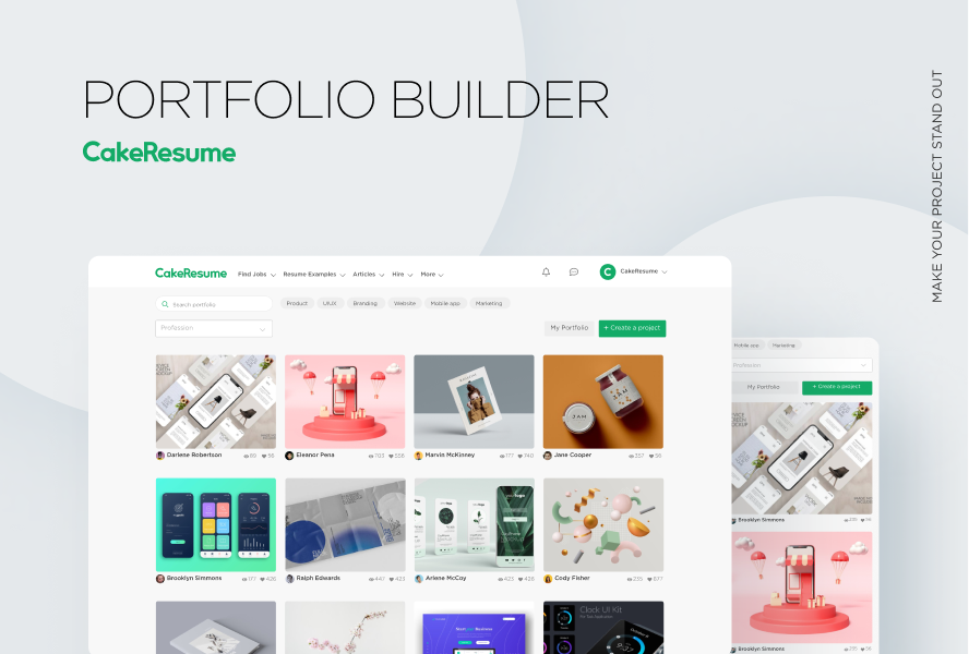 CakeResume portfolio builder