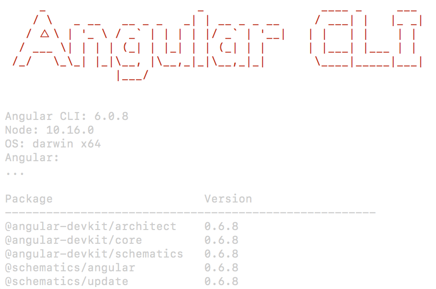 output of ng — version command