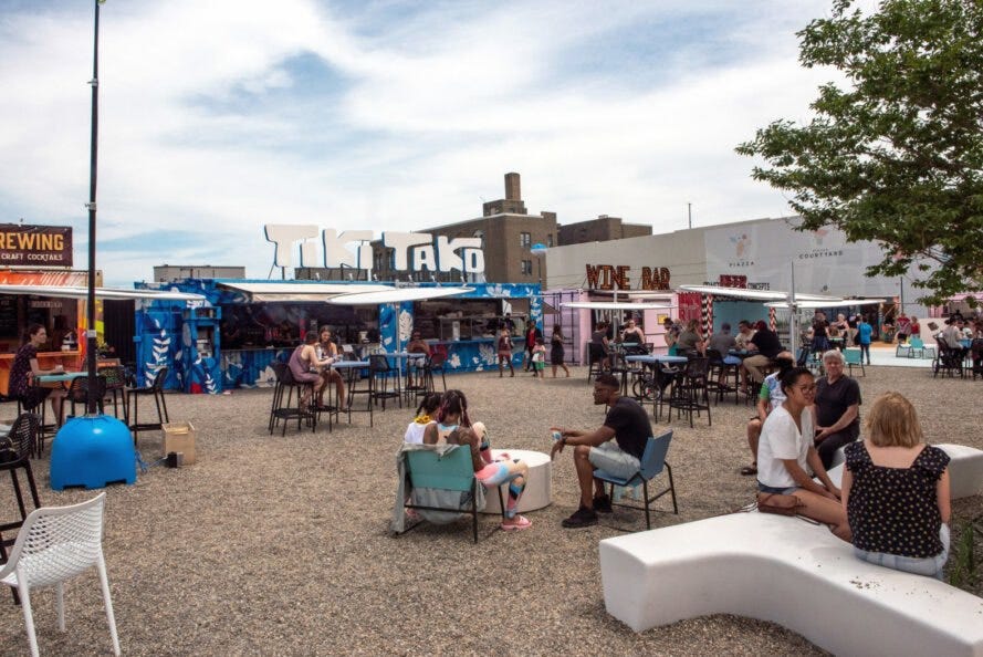 This Philadelphia pop-up park was made using recycled shipping containers