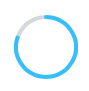 Animated loading example with a semi-filled circle