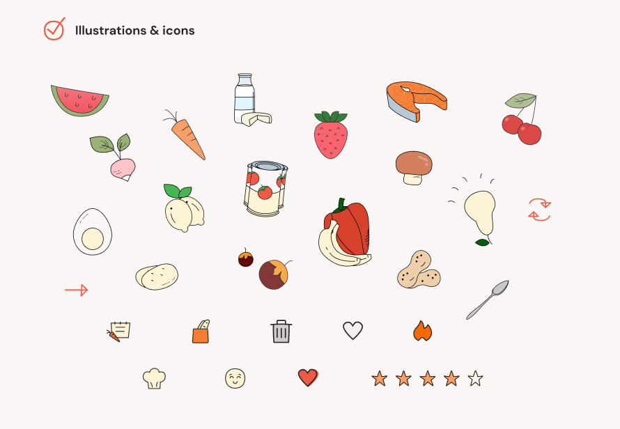 Custom made app illustrations