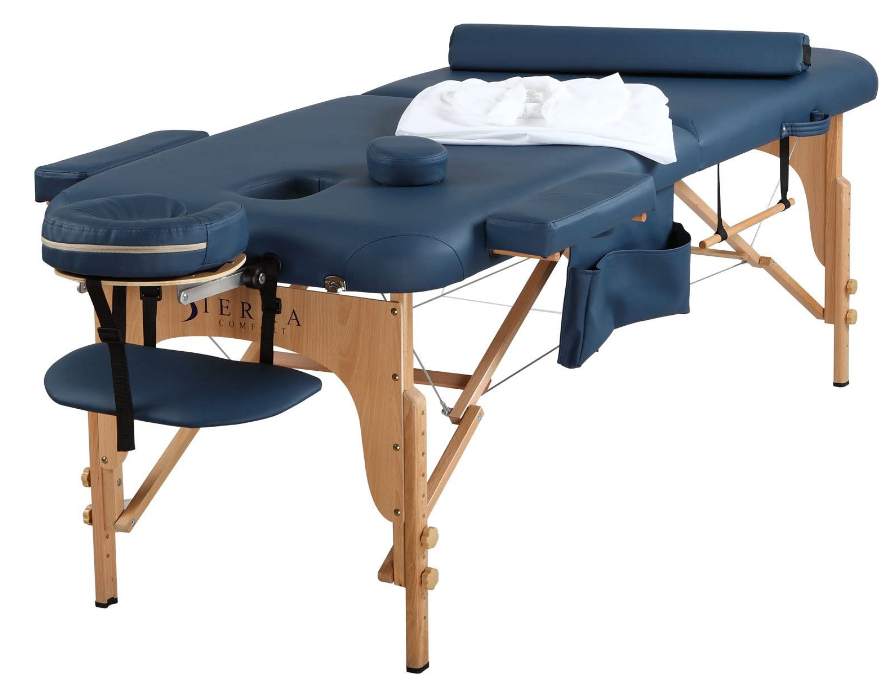 sierra comfort all inclusive portable massage table royal blue image