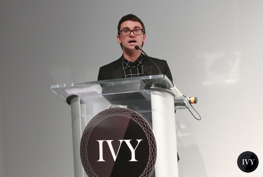 NEW YORK, NY - DECEMBER 09: Designer Christian Siriano attends the IVY Innovator Design Awards, Presented By Cadillac on December 9, 2015 in New York City. (Photo by Bennett Raglin/Getty Images for IVY)