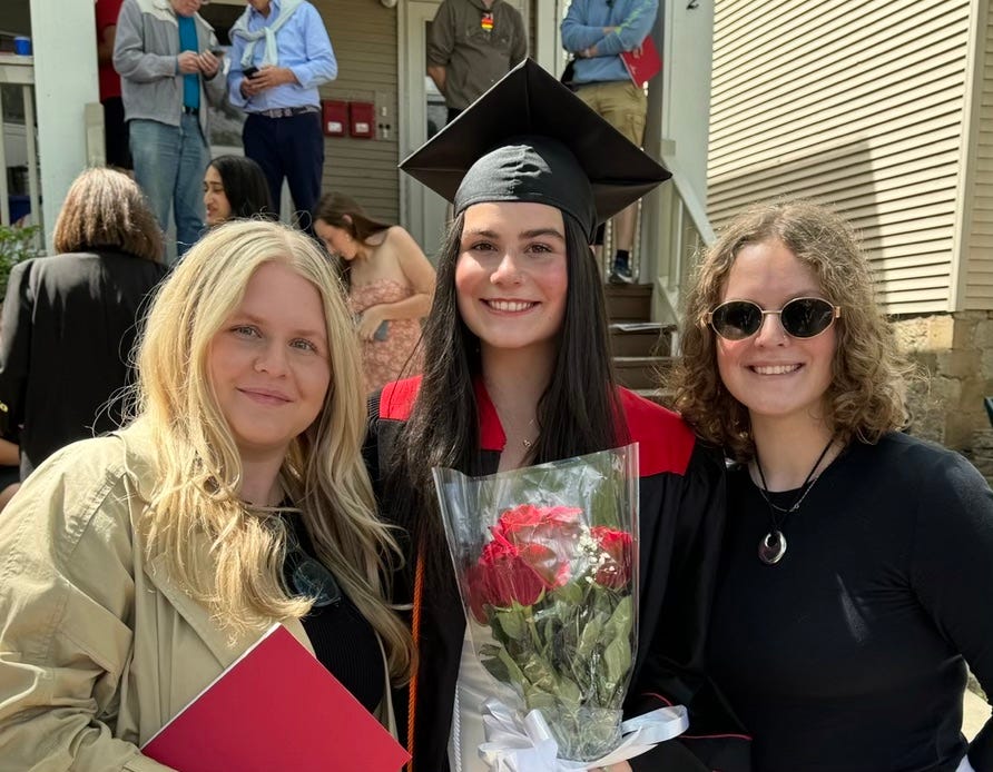 three sisters one just graduated