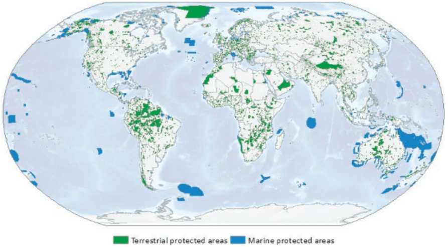 Protected areas map