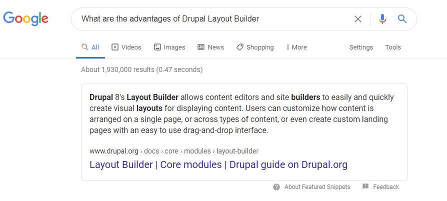 Sample Featured Snippet