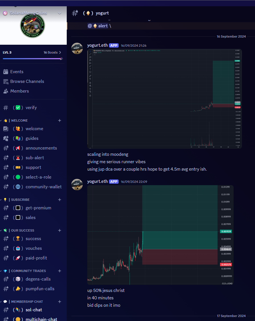 Crypto trading signal on memecoin Moodeng at 4.5 million