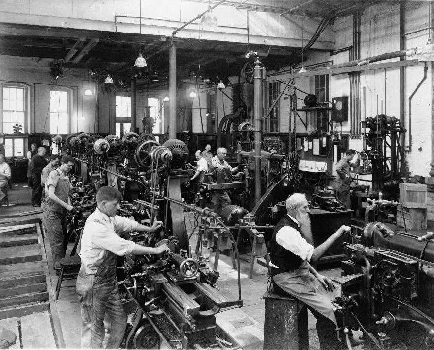 Photo of factory in the 1800's.