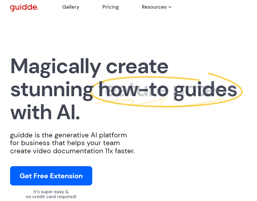 GUIDDE -Magically create video documentation with AI