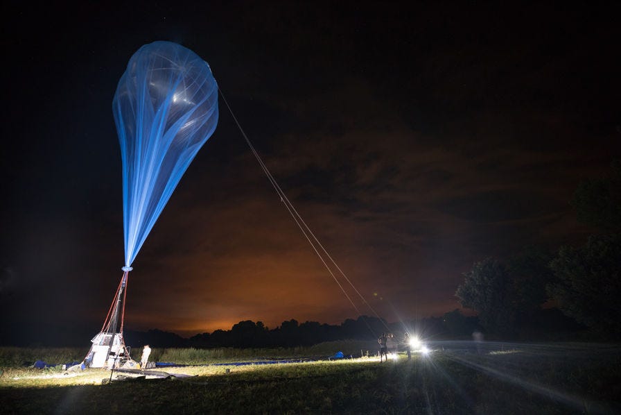 A prototype of Zephalto’s space balloon, carrying two passengers, took off successfully for the first time during a test flight on August 21, 2020. Credit: Zephalto.
