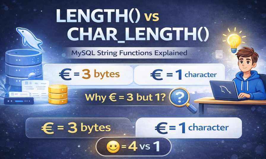 MySQL LENGTH() vs CHAR_LENGTH(): Understanding Bytes vs Characters