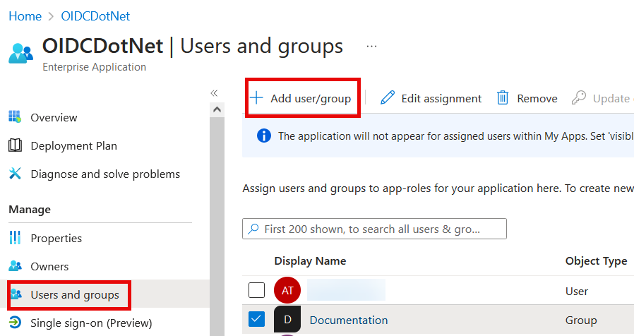 Image of “Users and groups / Add user/group”