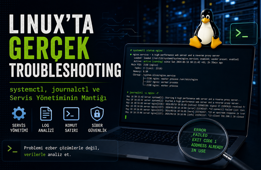 Linux’ta Gerçek Troubleshooting: systemctl, journalctl ve Servis Yönetiminin Mantığı