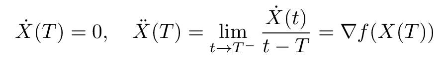Continuously extend X(t), Ẋ(t) Ẍ(t) to t=T