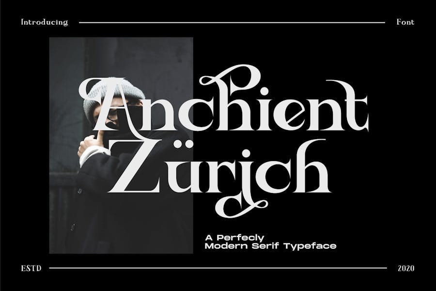 Ancient Zurich — Serif Elegant Font Logotype Brand