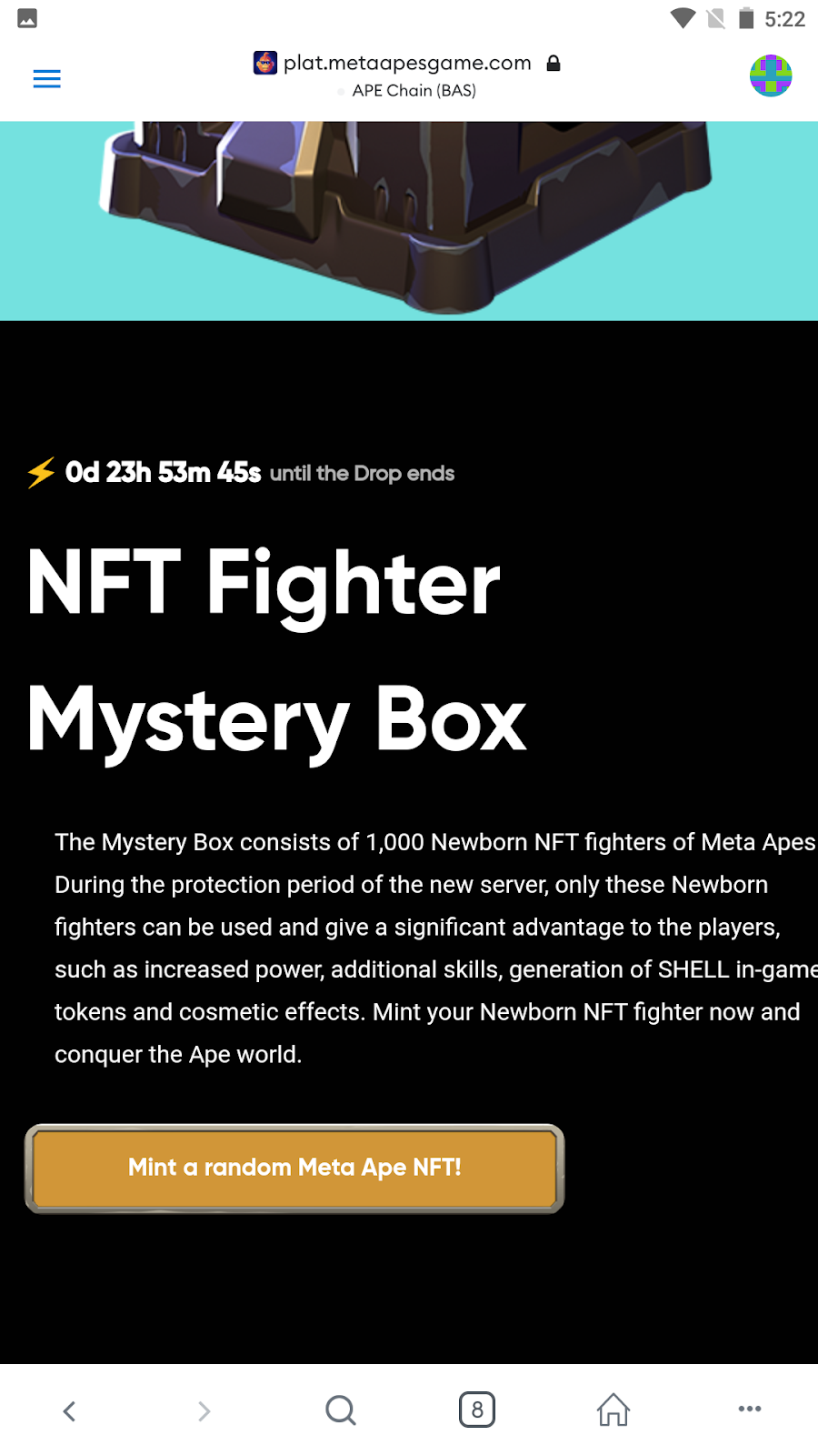 NFT fighter mystery box