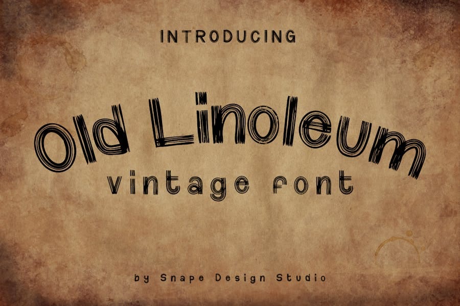 Old Linoleum Vintage Font