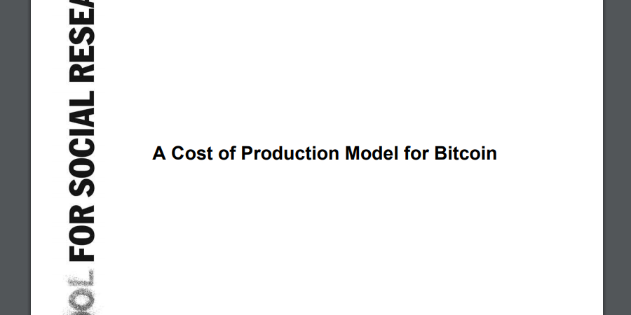 Cost of Production Model