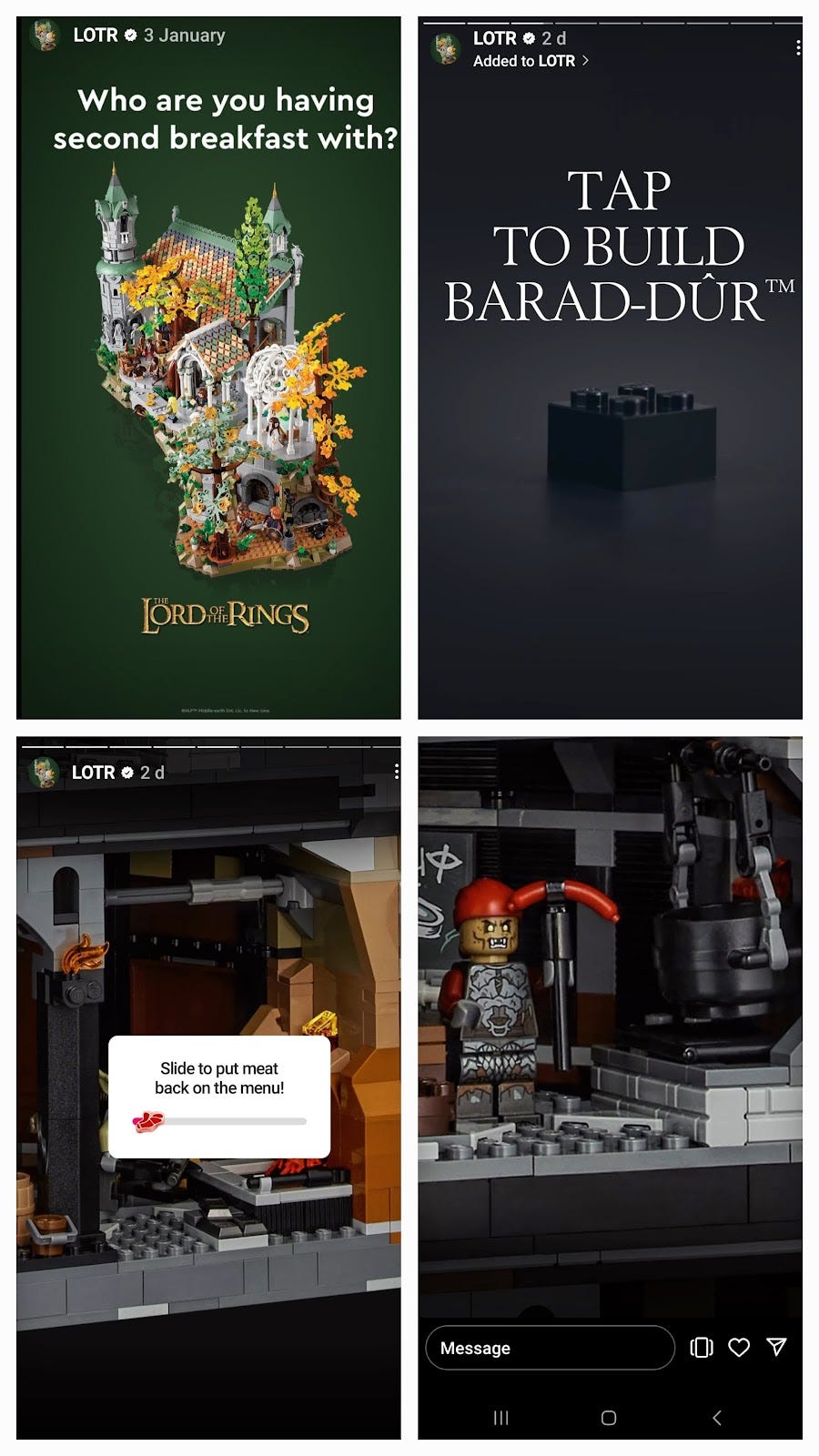 LEGO Instagram Stories Examples