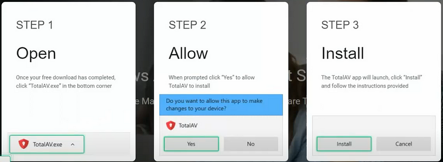 TotalAV installation process