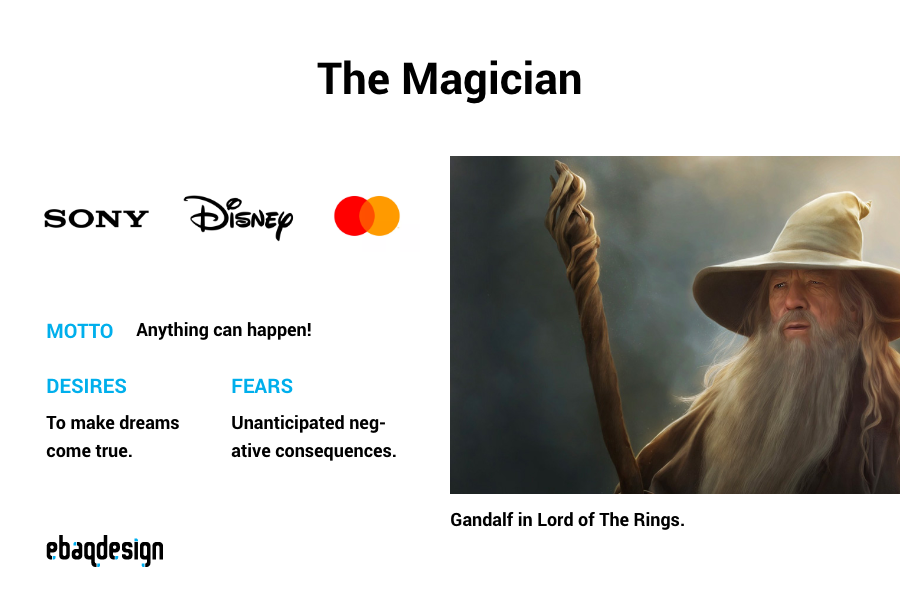 The Magician Archetype in branding — Sony, Disney, MasterCard.