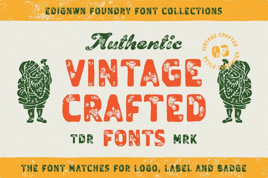 Vintage Crafted — Hand Drawn Font