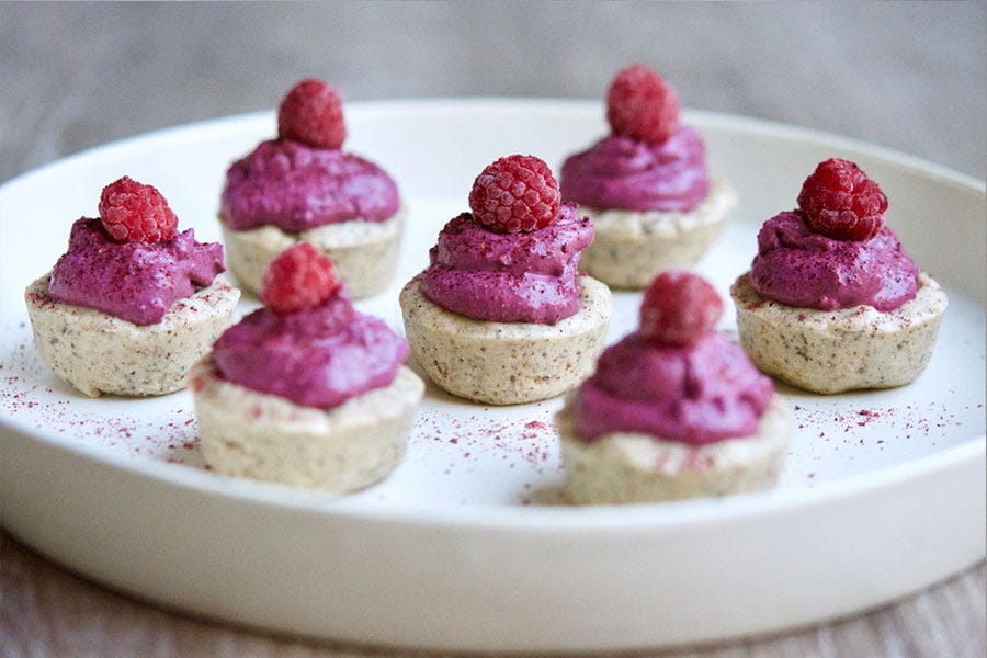 Raw berry tarts