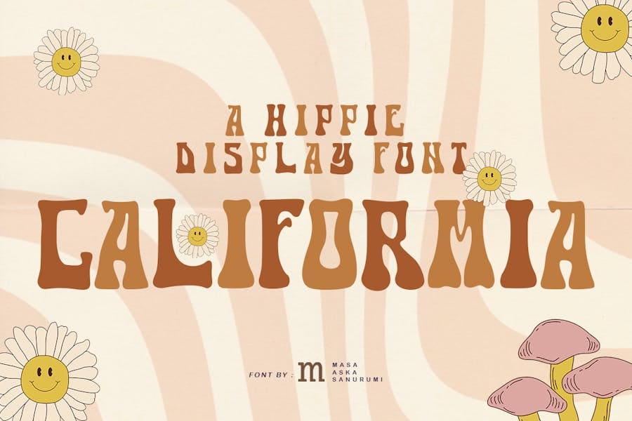Califormia | A Hippie Display Font